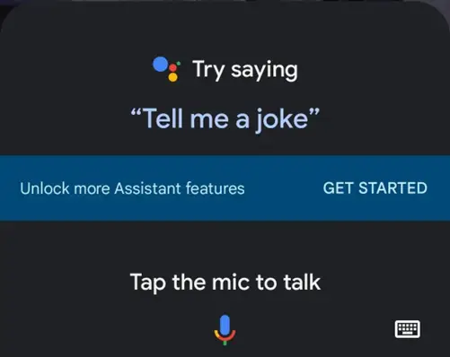 voice assistant suggesting user a search query