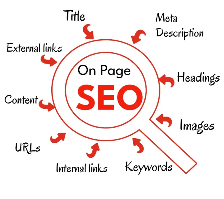 infographic with on page seo elements